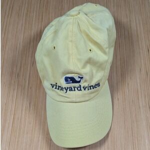 Vineyard Vines Womens Yellow Baseball Cap Adjustable Logo Golf Hat‎